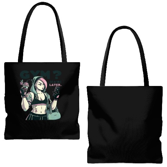 GYM MAYBE LATER -LADIES Tote Bags (AOP)