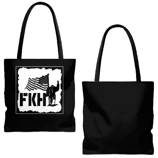 Bigfoot FKH Flag LIKE US ON FACEBOOK # Tote Bags (AOP)