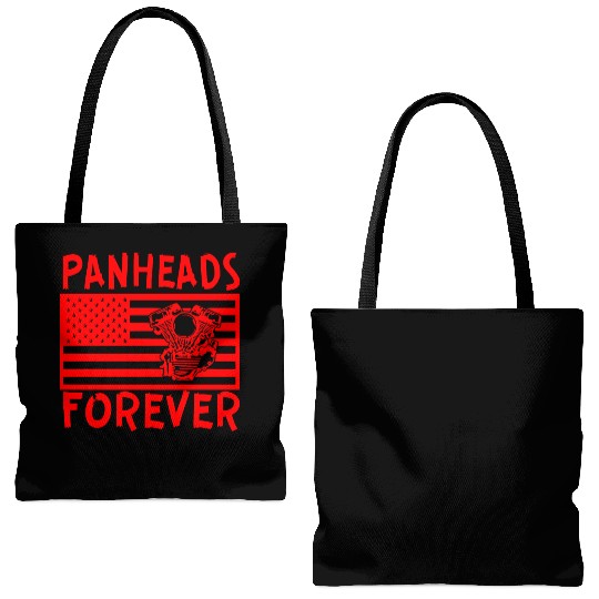 Panheads Forever LIKE US ON FACEBOOK Tote Bags (AOP)