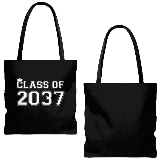 Class Of 2037 Pre K Grow With Me Graduation Tote Bags (AOP)