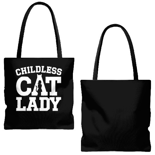 Childless Cat lady Kamala Harris Tote Bags (AOP)