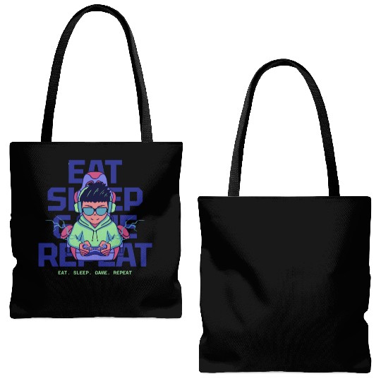 design Level Up Tees Tote Bags (AOP)