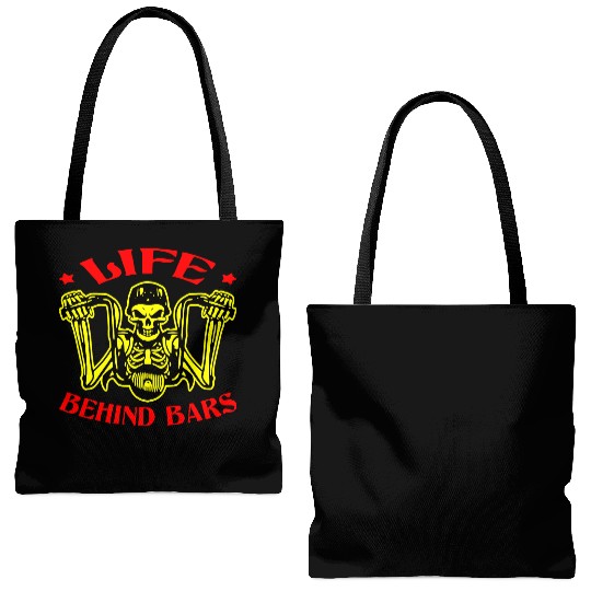 Life Behind Bars Biker LIKE US ON FACEBOOK #USAP Tote Bags (AOP)