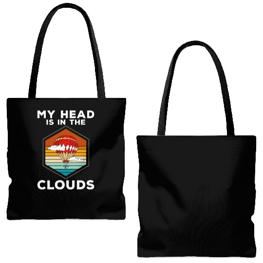 Balloon Sky Clouds Tote Bags (AOP)
