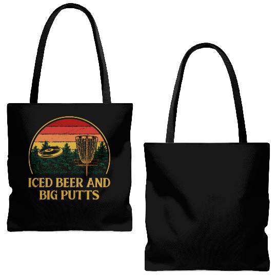 Iced Beer and Big Putts Disc Golf Beer Lover Golfe Tote Bags (AOP)