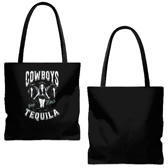 Cowboys and Tequila - Cowgirl Tote Bags (AOP)