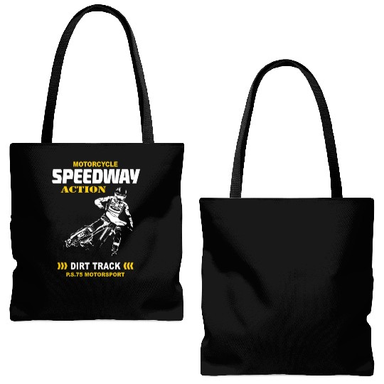 Motorcycle Speedway Racing Tote Bags (AOP)