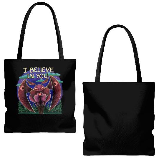 The Mothman Cryptid believe in you cute creature Tote Bags (AOP)