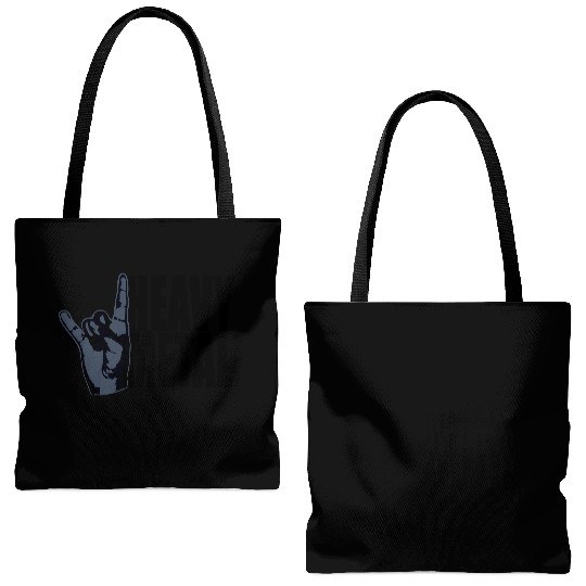 Heavy Metal Fun Hard Rock Music Horns Hand Gesture Tote Bags (AOP)