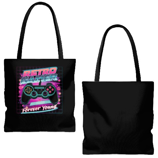 Retro Gamer Forever Young 01 Tote Bags (AOP)