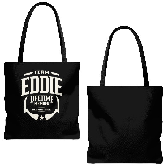 Team Eddie Lifetime Member Funny Name Eddie Tote Bags (AOP)