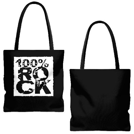 100 % Percent Rock Heavy Metal Music Text Logo Tote Bags (AOP)