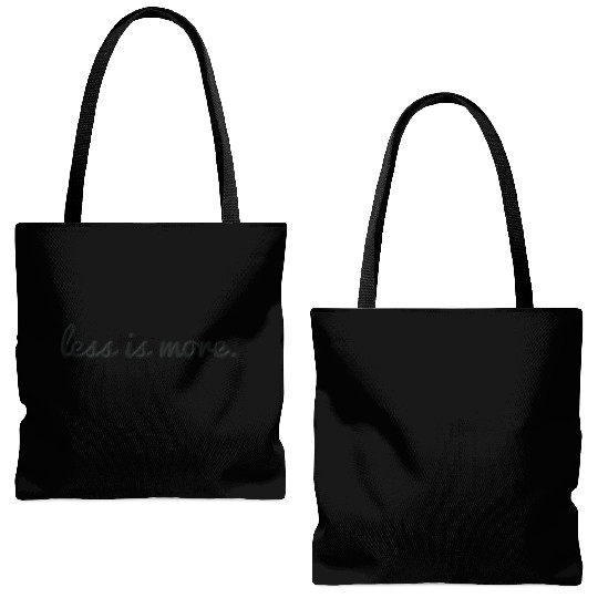 Less is more embroidered Tote Bags (AOP)