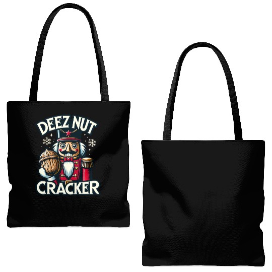 Deez Nut Nutcracker Meme Tote Bags (AOP): Funny Christmas