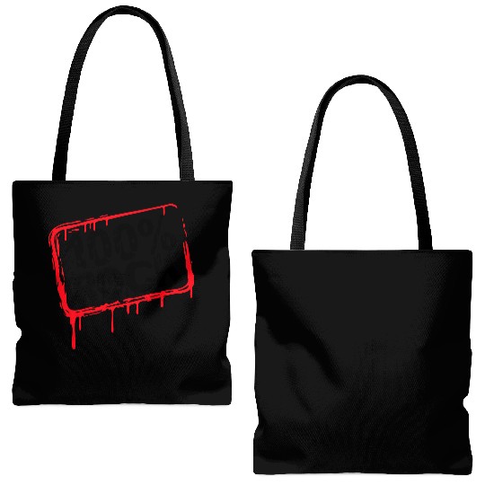 100 % Percent Rock Heavy Metal Music Text Logo Tote Bags (AOP)