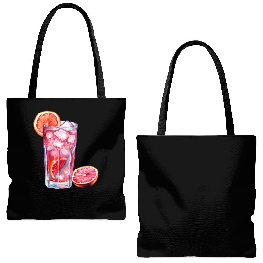 Grapefruit Citrus Cocktail Tote Bags (AOP)