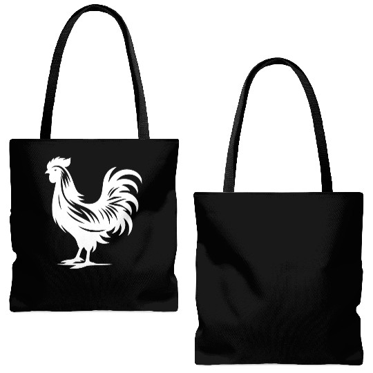 Cute Cock Pedigree Cock Large Plumage Tote Bags (AOP)