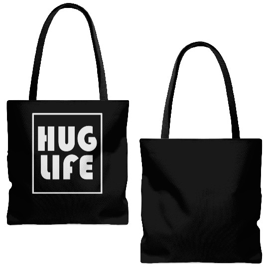 Hug Life Retro Style Tote Bags (AOP)