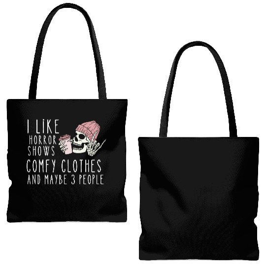 I like horror shows comfy clothes and maybe 3 ppl Tote Bags (AOP)