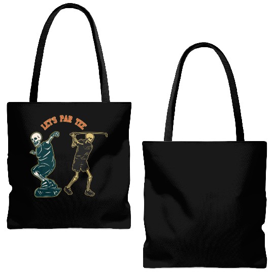 Tote Bags (AOP) Softstyle unisexe patineur squelette