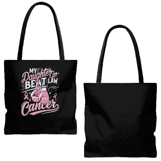 My Daughter-In-Law Beat Cancer Breast Cancer Tote Bags (AOP)