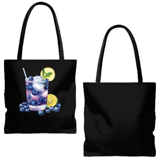 Blueberry Lemon Cocktail Tote Bags (AOP)
