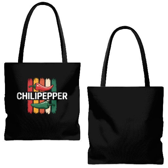 Chili Pepper Retro Vibe Tote Bags (AOP)