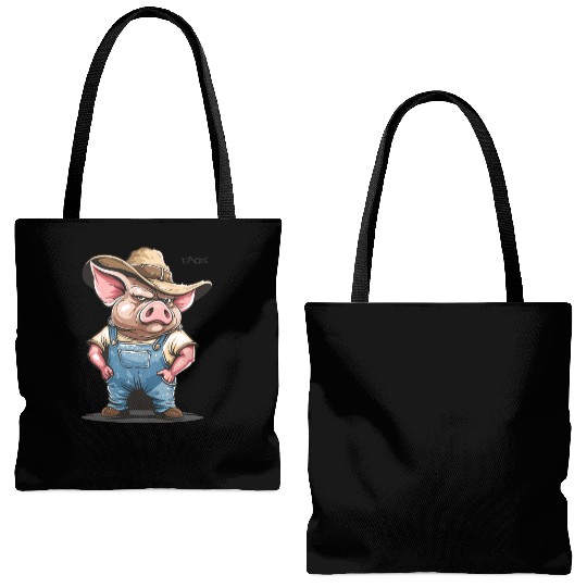 Hillbilly Pig Farmer – Redneck Village Life Tote Bags (AOP)