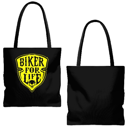 Biker For Life Shield LIKE US ON FACEBOOK # Tote Bags (AOP)