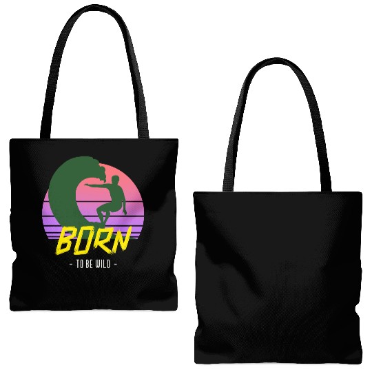 Born to Be Wild Vintage Tote Bags (AOP)