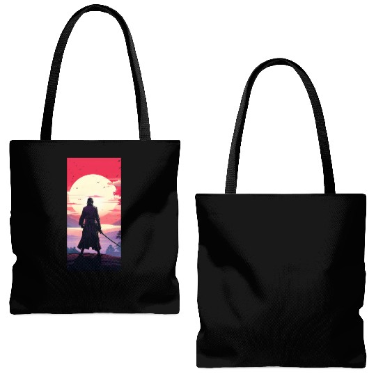Anime traditional japanese samurai Tote Bags (AOP)