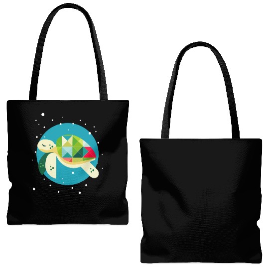 cute turtle - creative underwater world Tote Bags (AOP)
