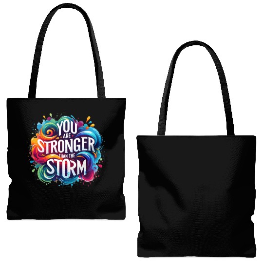 Wellness Collection - Stronger Than the Storm Tote Bags (AOP)