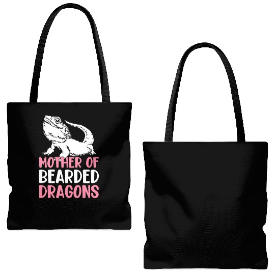 Mother Of Bearded Dragons Lizard Lover Mom Tote Bags (AOP)