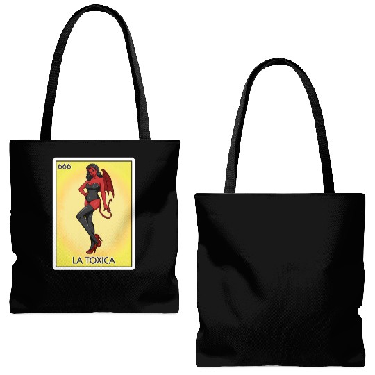 La Toxica Card Funny Toxic Women's La Toxica Tote Bags (AOP)