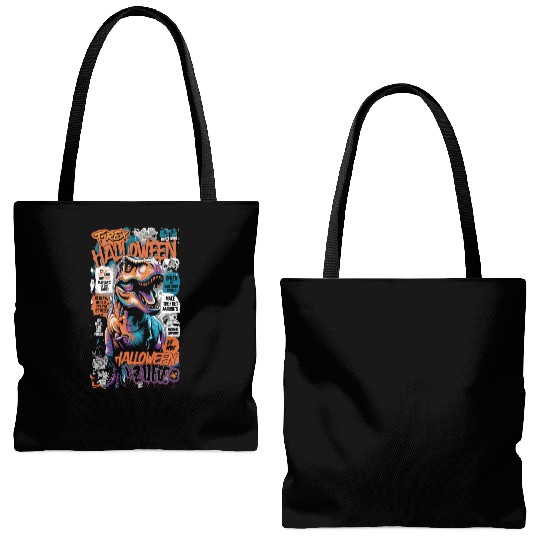 Halloween T rex dionaur halloween party Tote Bags (AOP)