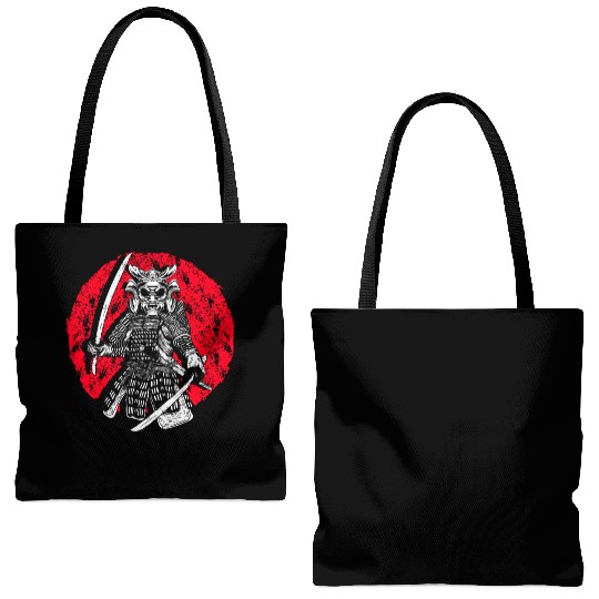 Oni Demon Kanji Japan Ninja Samurai Tote Bags (AOP)