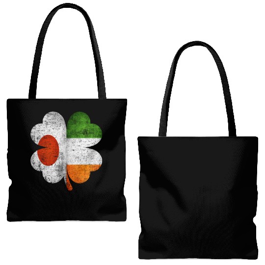 Japanese Irish Shamrock Japan Ireland Flag Tote Bags (AOP)