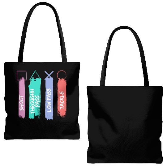 Playstation Button Tote Bags (AOP)