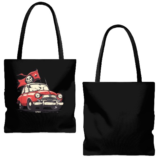 Communist Soviet Pirate Retro Car Tote Bags (AOP)