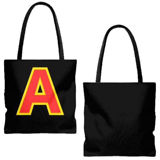 Yellow A On Red For Alvin Costume Halloween Fancy Tote Bags (AOP)
