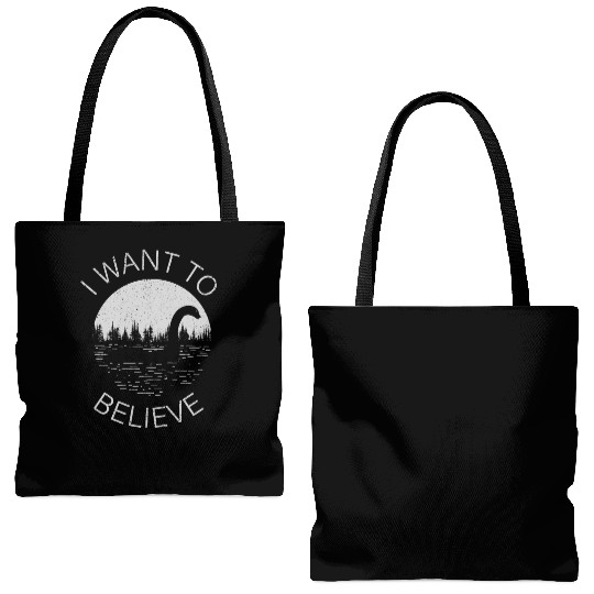 I Want To Believe -Nessie Tote Bags (AOP)