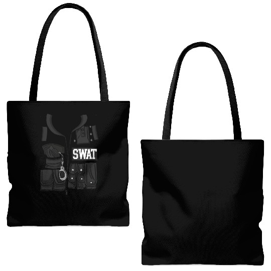 SWAT Costume Funny Halloween Costume SWAT Tote Bags (AOP)