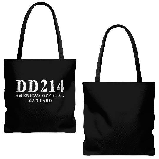 DD214 America s Official Man Card Tote Bags (AOP)