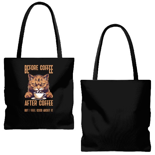 After Coffee I Hate Everyone I Feel Good About It Tote Bags (AOP)