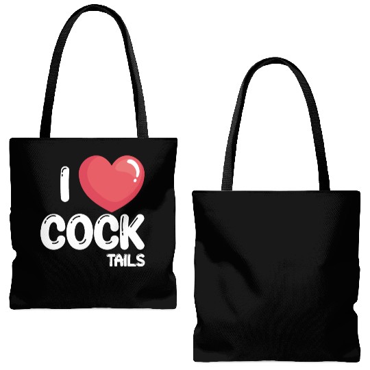 Funny I Love Cocktails 2 Tote Bags (AOP)