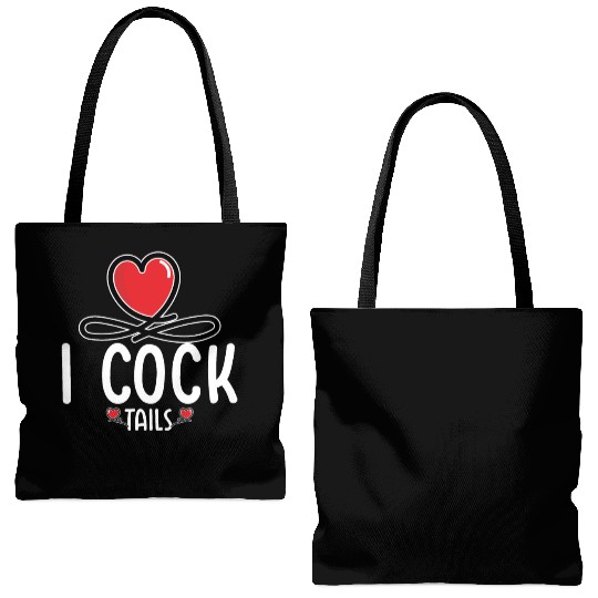 Funny I Love Cocktails 6 Tote Bags (AOP)