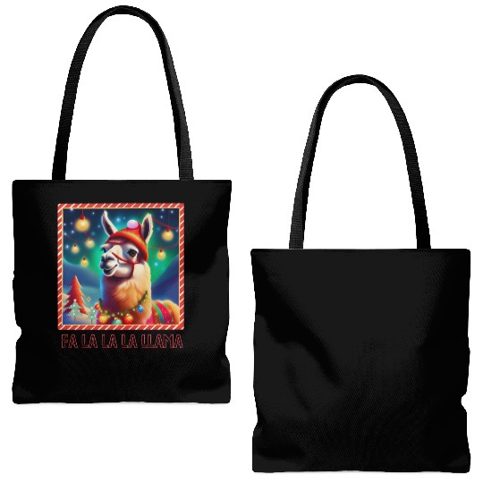 Fa La La La LLama Tote Bags (AOP)