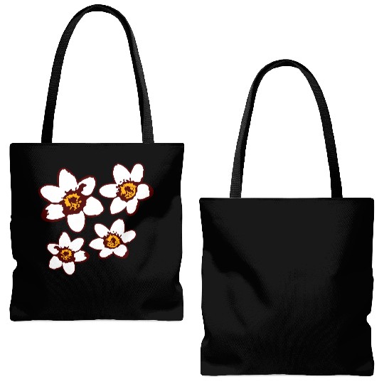Beautiful White Daisies Flowers Spring Summer Fun Tote Bags (AOP)