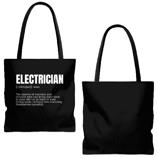 electrician, mens funny work, job humor men, work Tote Bags (AOP)